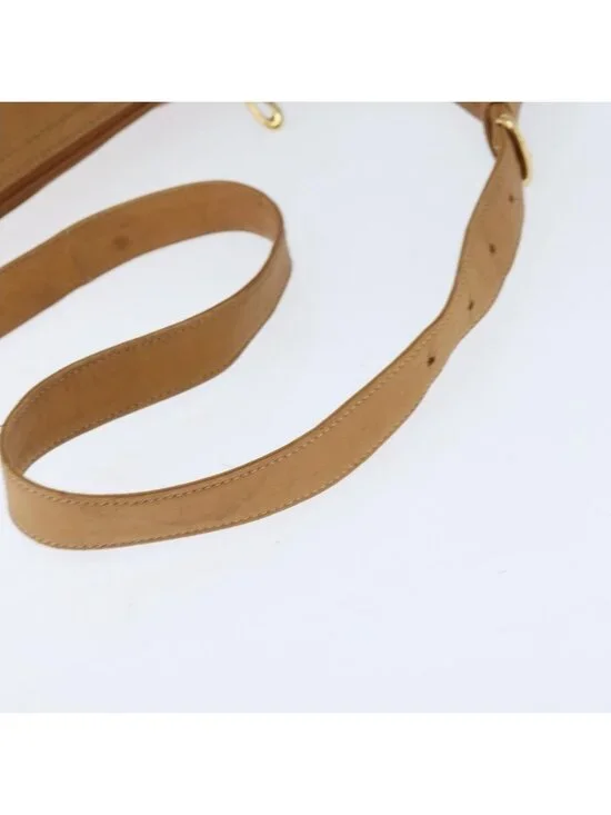 Authentic LOEWE Anagram Shoulder Bag Leather Brown Gold - Picture 14 of 16